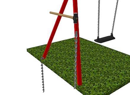 Gartenschaukeln aus Metall mit Bodenanker